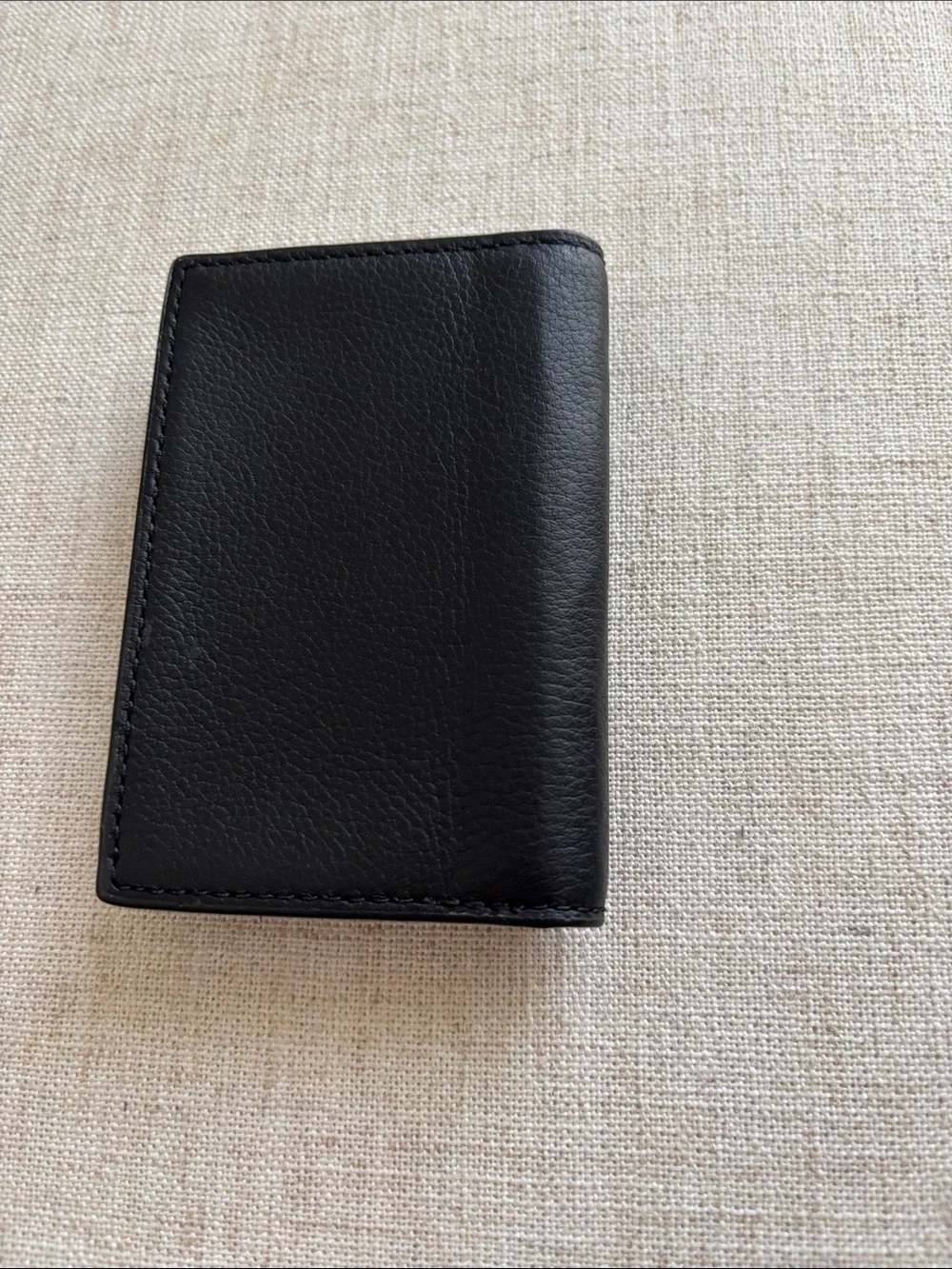 Coach Black Pebbled Leather Card & Key Wallet